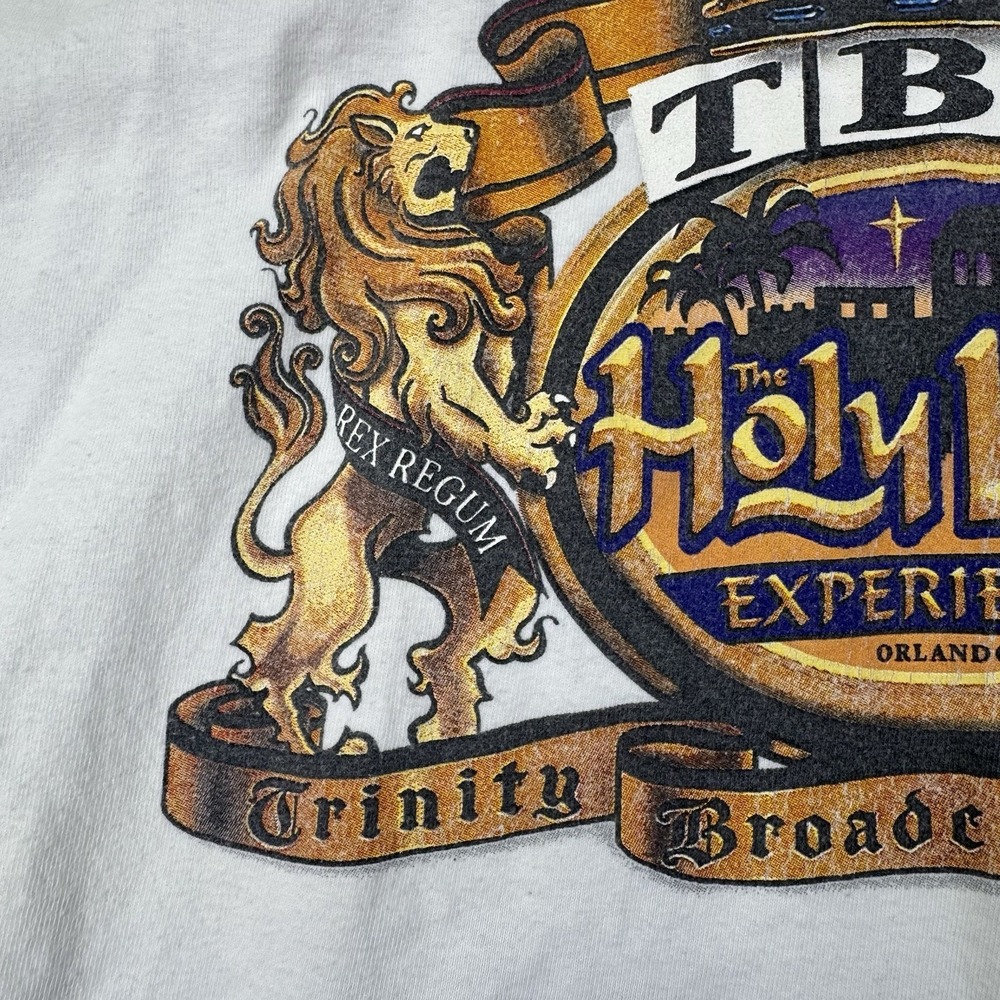 Vintage Holy Land Experience Shirt Mens XL White Orlando Graphic Tee Hanes Beefy - Picture 6 of 16